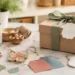 Materialien und leere Anhänger zum Personalisieren handgemachter Geschenke