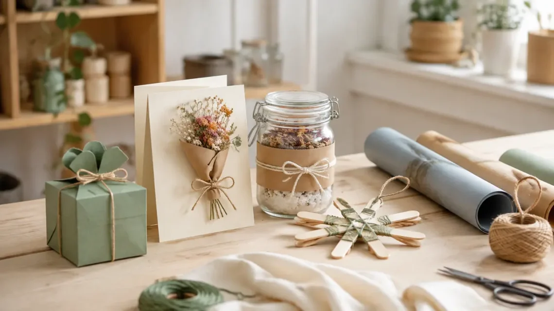 DIY-Geschenke mit Papier, Kordel, Glas und einfachen Bastelmaterialien