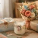 Handgemachte Geburtstagsgeschenke mit Karte, Kerze und Geschenkbox