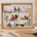 DIY-Fotogeschenk mit gerahmter Fotocollage und Bastelmaterialien