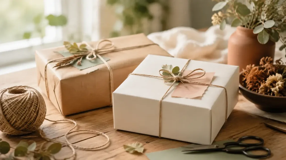 Minimalistische DIY-Geschenkverpackungen selbst machen